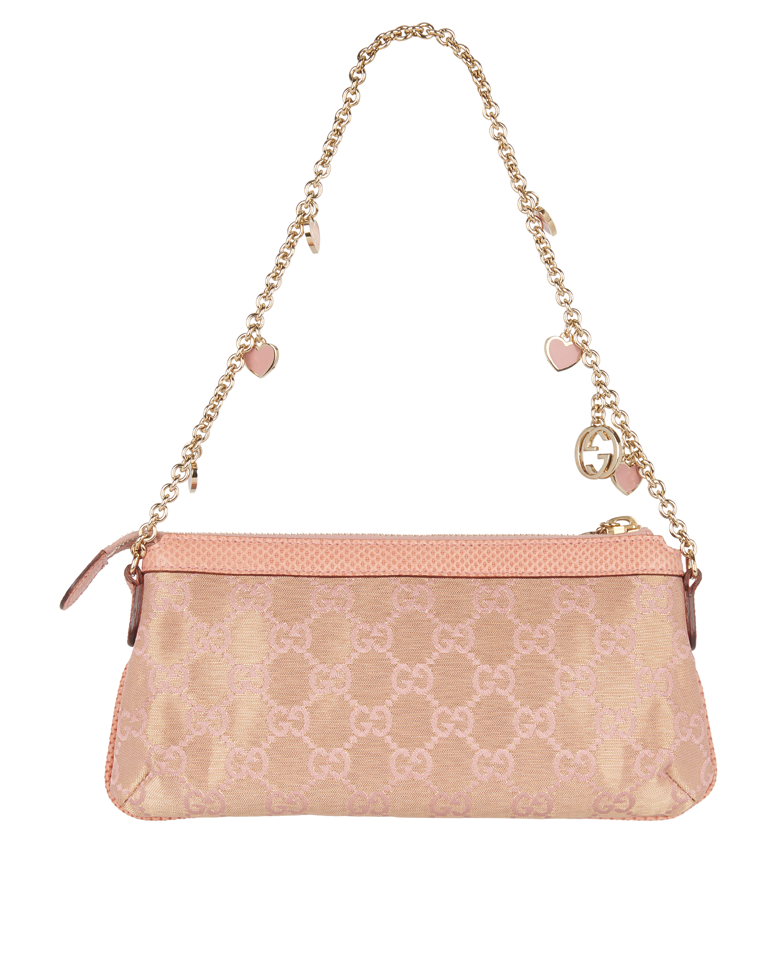 Guccissima Chain Pochette, &pound;390, Handbags, Pink, Canvas, Back view